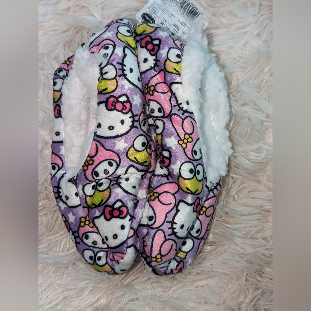 NWT, Hello Kitty & Friends, Fuzzy, Faux Fur Flipper Socks - Girls 8-10/3t-4t